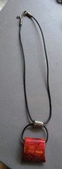 SILPADA Sterling Silver CARDINAL RULE Red Coral Black Leather Necklace #N0965