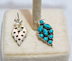 Natural Turquoise Earring Studs in 925 Sterling Silver, Wedding Studs, Gift Item