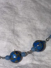 A++ Natural Blue Lapis Lazuli Faceted Round Gemstone Beads 18″ Handmade Necklace