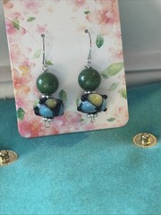 Woman’s Hand Crafted Earrings By Earth Dreams Sterling Silver 1 1/4 Inch