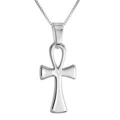 925 Sterling Silver Women’s Ankh pendant charm with or without 18″ box chain