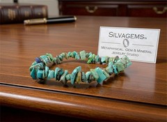 Genuine Turquoise Freeform Chip Bead Stretch Bracelet