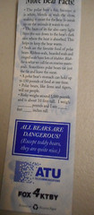 Alaska Zoo BINKY the Polar Bear Bookmark 1995-Never Used