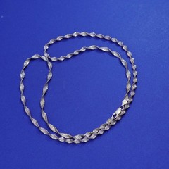 23”, milor Italy vermeil gold Sterling silver chain, 925 herringbone necklace