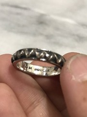 sz 6, BA Suarti Indonesia sterling silver handmade ring, 925 wave textured band