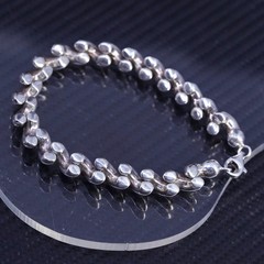 8” 10mm, Vintage Italian sterling silver tennis bracelet, 925 San Marco chain