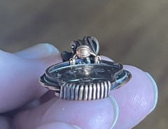 Handmade copper wire wrapped 1979 Barbados Ten Cent Coin Pendant 8f