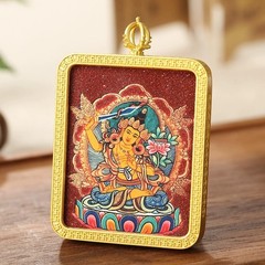 Vajradhara Thangka Pendant, Amulet, Necklace, Jewelry