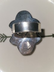 SS 925 Rainbow Moonstone & Black Onyx ring. SS 925. Adjustable, full silver back