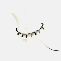 Authentic Gold Filled 1-20 14K Unique Hematite Crafted Anklet Brac 10″ adjust 9