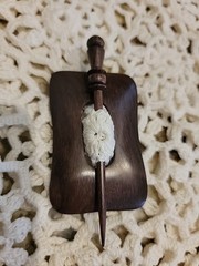 Hand Crafted India Wooden Shawl/Hair Pin Knitting Surina Wooden Rectangle NEW