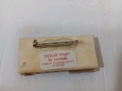 New House Pins By Lucinda Houses And Tree Pin Brooch 3D Oblong Multicolor