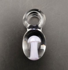 Pink Glass Mushroom Pendant – Made by Subconscious Design – USA