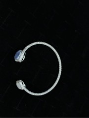 Silpada Sterling Silver lupus & pearl gemstone Cuff Bracelet