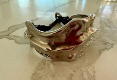 UNO De 50 Silver Cuff and leather Bracelet Made in Spain