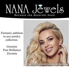 NANA Simulated Stud Earrings Round Sterling Silver Hypoallergenic 0.30-8.00ct
