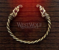 Gold Viking Odin’s Ravens Bracelet – Hugin & Munin – Norse/Medieval/Jewelry/Torc