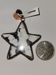 White buffalo copper statement star pendant