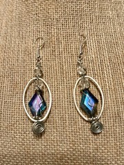 Woman’s Hand Crafted Earrings By Earth Dreams Sterling Silver 1 3/4 Inch