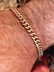 Solid Copper 1/4 of an inch wide Men’s 10 Inch Link Bracelet CB651G.
