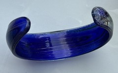 Beautiful Art Glass Bracelet Pier 1 Imports in Shimmering Blue, Green Sz 6.5”