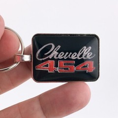 Vintage Chevrolet Chevelle 454 Fender Emblem 1″ x 1.25″ Rectangle Keychain
