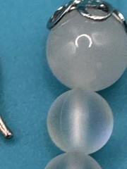 Artisan Made Signed Natural Faceted White Jade Moonstone Quartz SS 925 Earrings