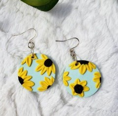 Beautiful handmade drop dangle polymer clay earrings