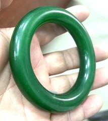 Certified Natural A Grade Green Jade jadeite bracelets 55mm 1561
