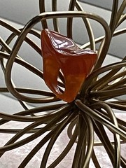 NEW Exquisite Handcrafted Orange Resin Ring. Geometric Unisex Adults Ring Size 7