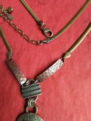 Marjorie BAER SF Multi Metal Necklace, Hammered Textured, Adjustable, Pre-owned