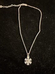 Claire’s Snowflake Pendant 12-15” Necklace Adjustable Chain