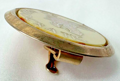 Go Democratic Donkey 1960s Political Tie Clip Gold Embellishments 1-5/8″Diam