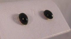 Handcrafted Sterling Bloodstone Cabochon Stud Earrings by Healing Light Stones