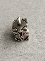 VTG Sterling Silver 925 Hinged Chamber Prayer Box Pendant or Large Charm SHUBE