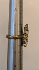 Brutalist Modernist Cluster Ring Size 7 Silver Tone Mixed Metal Art