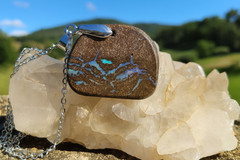 Australian Boulder Opal Pendant with Sterling Silver Chain