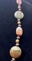 Classic Handcrafted Picasso Jasper Necklace With Antique Gold Findings & Faux…