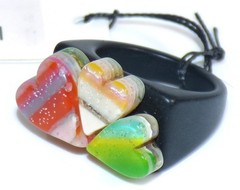 Sobral Insensato Coracao 3 Heart Amor Love Rainbow Artist Made Ring Size 9.5
