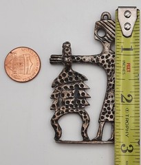 Brutalist Modernist Pendant 31g Sterling Unsigned Aharon Bezalel Sculptural