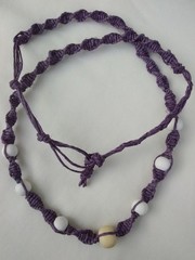 HEMP SURFER Hippie Beaded NECKLACE 28″ Unisex Macrame US Gift Seller New