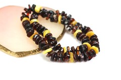 Baltic amber adult MEN unisex necklace handmade natural RAW, UNPOLISHED 19,05 gr