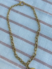 Handmade Antique Gold Heart Necklace