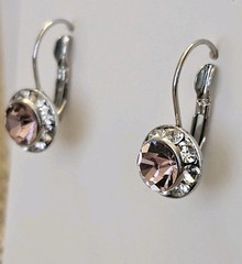 Mariana «Ice Queen» Silver Rhodium Must-Have Round Pavé Crystal Earrings