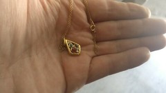Vintage 1980’s Heart Pendant with its Choker Chain 40 cm