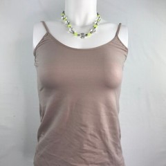 Handmade Necklace Clear Crystal, Neon Green Quartz Round Beads with Gray Pearls
