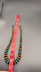 Jay King Mine Finds DTR Black Onyx, Tiger Eye and Turquoise Disc Necklace Silver