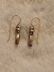 Vintage Sterling 925 Silver Earrings Amethyst Marcasite Marquise Purple Dangle