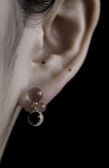 BUBUN Organ #5 + #6 water drops Rain Handmade In Japan Glass Earrings New