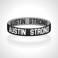 Reversible Austin Strong Bracelet Wristband Violet Crown City